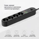 Мережевий фільтр-подовжувач ColorWay 4 розетки/4USB (Type-C PD20W + 3USB QC3.0) (45 Вт) 2 м Black (CW-CHE44PDB) - зображення 16