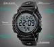 Мужские наручные спортивные часы Skmei 1258 Черные - изображение 8