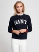 Світшот із брендовим написом Gant 4206600 L (108624L) Синій - зображення 1