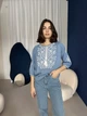 Вышиванка женская Narodnyy Butik Волна Индиго 1012 50 - изображение 1