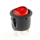 Трьохконтактний круглий перемикач KCD1-105, 250В 6А Red - зображення 1