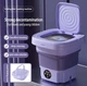 Портативная мини-стиральная машина на 8 литров, складная стиралка Folding Washing Machine Фиолетовая MSH-220-Violet - изображение 10