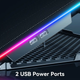Підставка для ноутбука VHG K15C з RGB-підсвічуванням та підставкою для телефону, Laptop Cooling Pad, Black - зображення 4