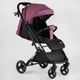 Коляска прогулочная детская JOY Comfort L-3020 рама сталь с алюминием, футкавер, подстаканник, телескопическая ручка фиолетовый лён - изображение 1