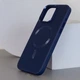 Протиударний шкіряний чохол Bonbon Leather Metal Style with MagSafe для Apple iPhone 13 Pro Max (6.7") Синій / Navy blue - зображення 3