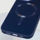 Протиударний шкіряний чохол Bonbon Leather Metal Style with MagSafe для Apple iPhone 13 Pro Max (6.7") Синій / Navy blue - зображення 4