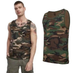 Тактическая майка, футболка без рукавов армейская 100% хлопка Brandit Tank Top Woodland 5XL - изображение 2