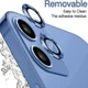 Захисне скло Metal Classic на камеру (в упак.) для Apple iPhone 12 / 12 mini / 11 Синій / Blue - изображение 3