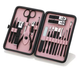 Набор для маникюра и педикюра из нержавеющей стали 18 предметов Kit&Manicure Set Pink - изображение 1