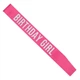 Стрічка через плече на день народження "Birthday girl" pink & silver (40-224) - зображення 3