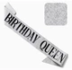 Стрічка через плече на день народження "Birthday Queen" silver & black (BQ-02) - зображення 3