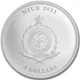 Срібна монета 1oz Піктограма Королева Єлизавета II 2 долари 2023 Ніуе (Prooflike) - зображення 2