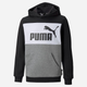 Підліткове тепле худі для хлопчика Puma ESS Block Hoodie FL B 84908101 140 см Чорний/Білий (4064535880748) - зображення 1