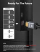 Кабель Highwings HDMI 2.1 [Certified Ultra High Speed HDMI] 48Gbps 8K@60Hz 4K@120Hz 2м сірий (HW-8K-2M-2P) - зображення 2