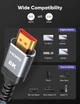 Кабель Highwings HDMI 2.1 [Certified Ultra High Speed HDMI] 48Gbps 8K@60Hz 4K@120Hz 2м сірий (HW-8K-2M-2P) - зображення 7