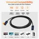 ​Кабель-подовжувач APEXSUN USB-C Coaxial Cable USB4, 240W, 8K/4K Video, Г-подібний, 40Gbps, 0.5м - зображення 2