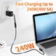 ​Кабель-подовжувач APEXSUN USB-C Coaxial Cable USB4, 240W, 8K/4K Video, Г-подібний, 40Gbps, 0.5м - зображення 3