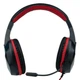 Игровые проводные наушники Borofone BO104 Phantom всенаправленным микрофоном с кабелем 2-в-1, длина 1.8m Black - Red - изображение 1