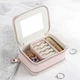 Шкатулка Casegrace SP-01167 Pink для украшений и ювелирных изделий портативная с зеркалом - изображение 3