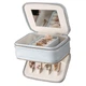 Шкатулка Casegrace SP-01167 Blue для украшений и ювелирных изделий портативная с зеркалом - изображение 1