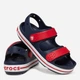 Детские сандалии для мальчика Crocs Crocband Cruiser Sandal T Nv/Vr 209424-4OT 25-26 (C9) Navy/Varsity Red (196265604067) - изображение 3