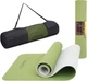 Набор Коврик спортивный Cornix TPE 183 x 61 x 0.6 см для йоги и фитнеса XR-0008 Green/Grey + Массажный ролик Cornix EVA 33 x 14 см XR-0034 Green - изображение 6