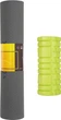 Набор Коврик спортивный Cornix TPE 183 x 61 x 0.6 см для йоги и фитнеса XR-0002 Black/Green + Массажный ролик Cornix EVA 33 x 14 см XR-0034 Green - изображение 1