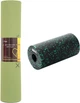 Набор Коврик спортивный Cornix TPE 183 x 61 x 0.6 см для йоги и фитнеса XR-0008 Green/Grey + Массажный ролик Cornix XR-0131 EPP 30 х 15 см Черный/Зеленый - изображение 1