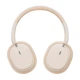 Беспроводные наушники накладные Baseus Bowie D05 Creamy White (NGTD020202), складывающиеся, Bluetooth 5.3, 600 мАч, 70 часов автономн. работы, 20 Гц-20 кГц, 2 подключения, Type-C, кремовый белый - изображение 4