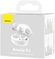 Беспроводные наушники TWS Baseus Bowie E2 White, сенсорное/голосовое управ-е, Bluetooth 5.2, 300/40 мАч, 5 часов автономн. работы, Fast Charge, белые - изображение 6