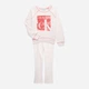 Дитяча тепла піжама для дівчинки Calvin Klein 465291559 104 см Рожева (1159804394) - зображення 1