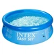 Круглий надувний басейн сімейний 2419 л 244x76 см із ПВХ Intex 28110 Easy Set наливний басейн для сім'ї дорослих та дітей від 6 років Блакитний - зображення 2
