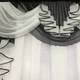 Готовый тюль с ламбрекеном для зала спальни, тюль шифон для гостинной зала Черный (KU-178-36) - изображение 5