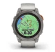 Смарт-годинник GARMIN Fenix 7 Pro Sapphire Solar Titanium w. Fog Gray/Ember O. Band (010-02777-20/21) - зображення 7