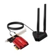 Сетевая карта PCI-E Fenvi PCE-AXE3000Pro (Intel AX210) адаптер 2.4G/5G/6Ghz 5374 Mbps с выносной антенной + Bluetooth 5.3, 2 внешние антенны, с радиатором - изображение 6