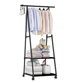 Вішалка пересувна підлогова THE NEW COAT RACK для одягу та взуття на коліщатках Чорна (NRACK12-AV) - зображення 2