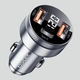 Автомобільний зарядний пристрій Essager 80W Type-C + 2 USB-A з дисплеєм, заряд від прикурювача, сірий (84145761) - зображення 1