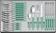 Набор столовых приборов Victorinox Swiss Modern Table Set 24 предмета с ручкой мятного цвета (6.9096.12W41.24) - изображение 1