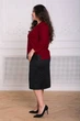 Комбінований костюм з крепу Tatiana КЕЙСІ бордо 60 - зображення 2
