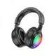 Накладные беспроводные наушники HOCO W48 Focus BT гарнитура с подсветкой RGB черные - изображение 4