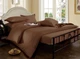 Комплект постельного белья Страйп-Сатин XR Italy Quilt Cover set 100% Cotton 200х220см Коричневый - изображение 2