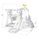 Горка-трансформер для детей с качелями Mealux Lola (KD-B076 White/Grey) - изображение 3