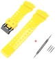 Ремешок для Casio G-Shock GA-100/110/120 Yellow-Glossy BK - изображение 1