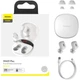 Беспроводные наушники TWS Baseus WM01 Plus White, сенсорное/голосовое упр-е, LED диспей, 800/40 мАч, 5 часов автономн. работы, белые - изображение 5