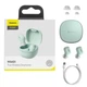 Беспроводные наушники TWS Baseus WM01 Green, сенсорные, микрофон, Bluetooth 5.0, 5 часов автономн. работы, 300/40 мАч, 20 Гц-20 кГц, Type-C, зеленые - изображение 7