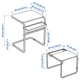 Стіл багатофункціональний 53x50см IKEA OLSERÖD 205.253.56 - зображення 10