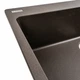 Гранітна мийка для кухні Platinum 7850 Bogema матова прямокутна, темна скеля - зображення 3