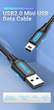Кабель передачи данных Vention USB 2.0 to Mini USB 480 Мбит/с 2A 2 м Black (COMBH) - изображение 4