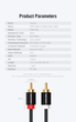 Мультимедійний кабель Vention 2RCA to 2RCA Audio Cable тюльпани 1 м Black (VAB-R06-B100) - зображення 4