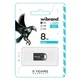 USB флеш накопичувач Wibrand 8GB Hawk Black USB 2.0 (WI2.0/HA8M1B) (202251) - зображення 2